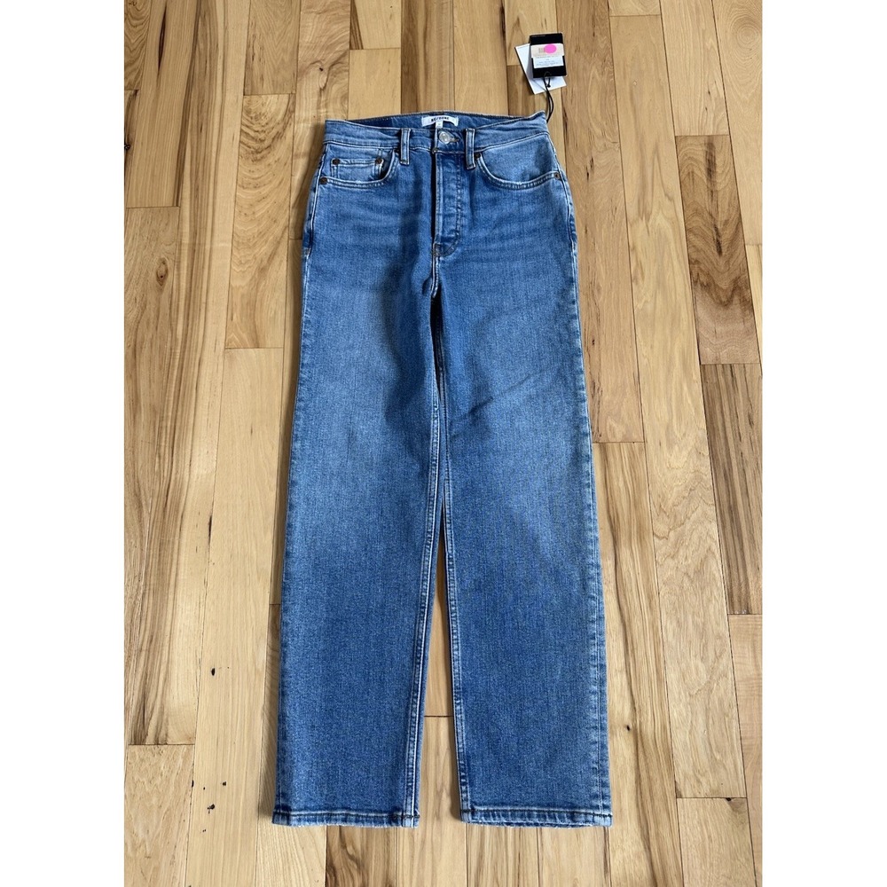 RE/DONE 70's Stove Pipe Straight Leg Classic Denim Jeans Women's Size 27 NWT